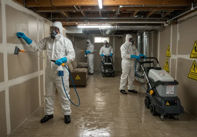 Basement Moisture Removal and Structural Drying process in Agua Fria, NM